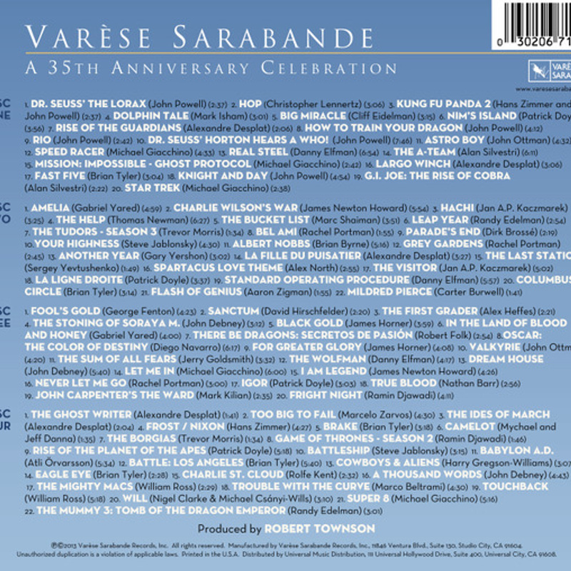 Varèse Sarabande: A 35th Anniversary Celebration album cover