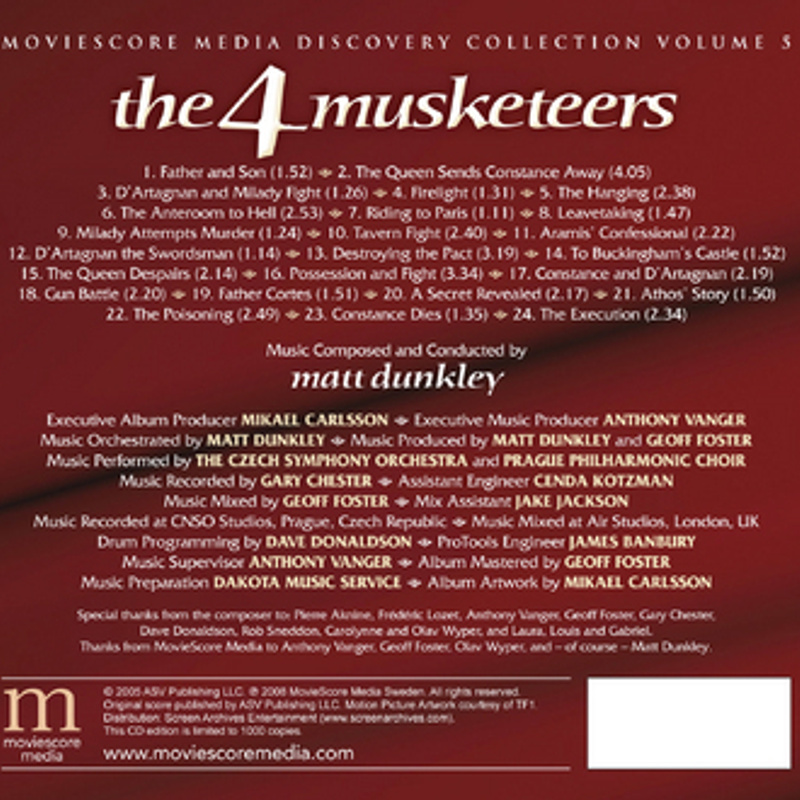 The 4 Musketeers (Original Motion Picture Soundtrack) album cover