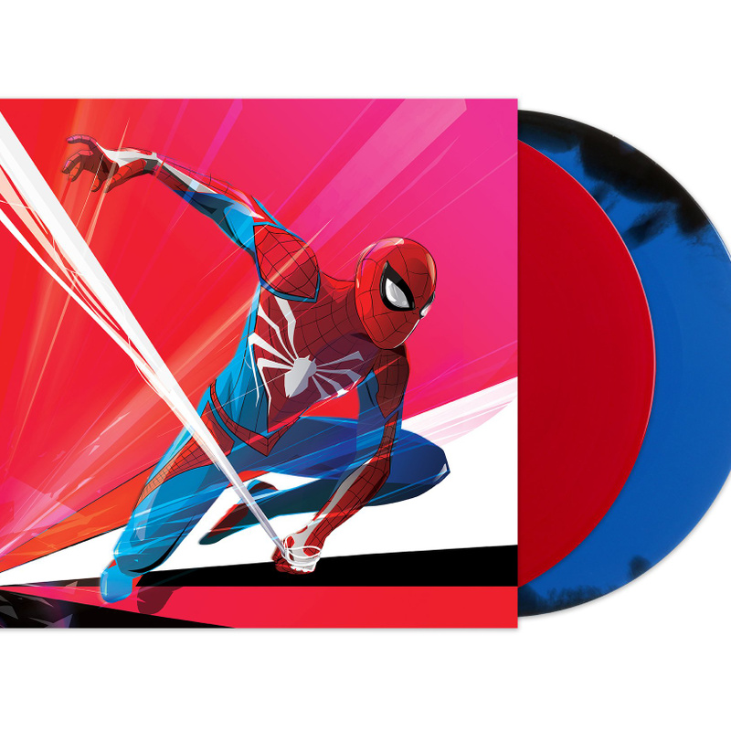 Marvel's Spider-Man (Original Video Game Soundtrack) (Red / Blue and Black Swirl Vinyl Variant) album cover