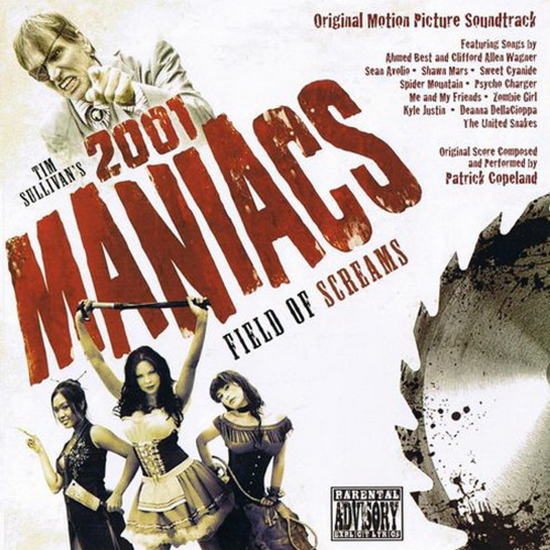 Album cover for Tim Sullivan's 2001 Maniacs: Field Of Screams (Original Motion Picture Soundtrack) by Patrick Copeland and V…