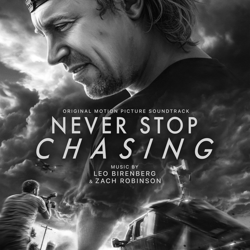 Album cover for Never Stop Chasing (Original Motion Picture Soundtrack) by Leo Birenberg and Zach Robinson - Milan Records 2…