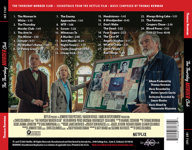 The Thursday Murder Club (Soundtrack From the Netflix Film) album cover