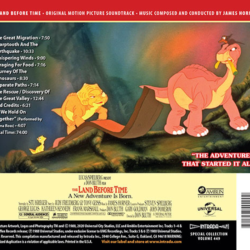 The Land Before Time (Music From The Motion Picture) album cover