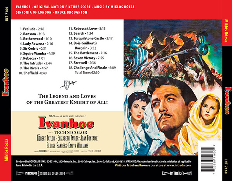 Ivanhoe (Original Motion Picture Soundtrack) album cover