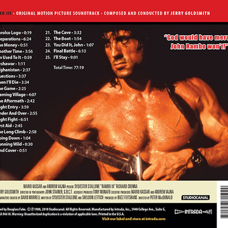 Rambo III (Original Motion Picture Soundtrack) album cover