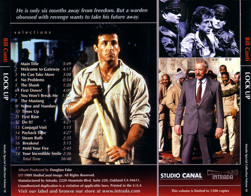 Album cover for Lock Up by Bill Conti - Intrada 2005