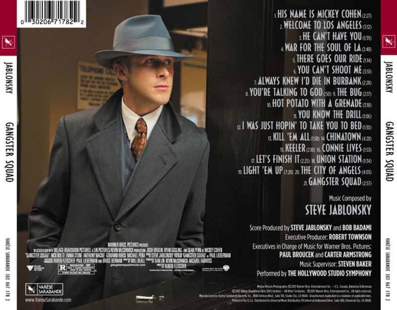 Gangster Squad (Original Motion Picture Score) album cover