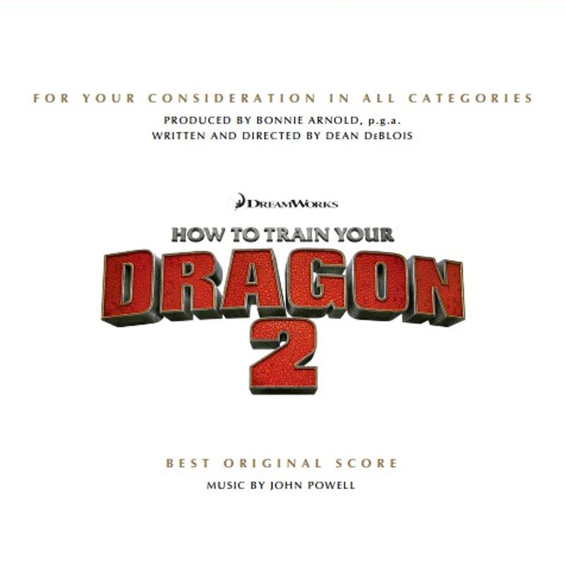 Cover art for How to Train Your Dragon 2 ('For Your Consideration' - Promotional Score)