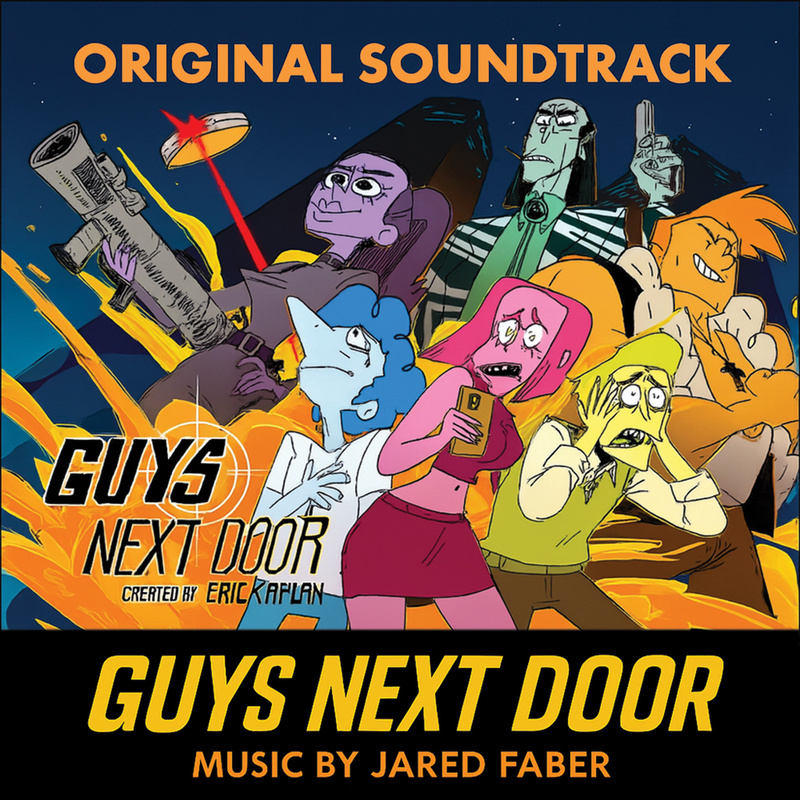 Album cover for Guys Next Door (Soundtrack from the Animated Series) by Jared Faber - Blind Lemon Music 2025