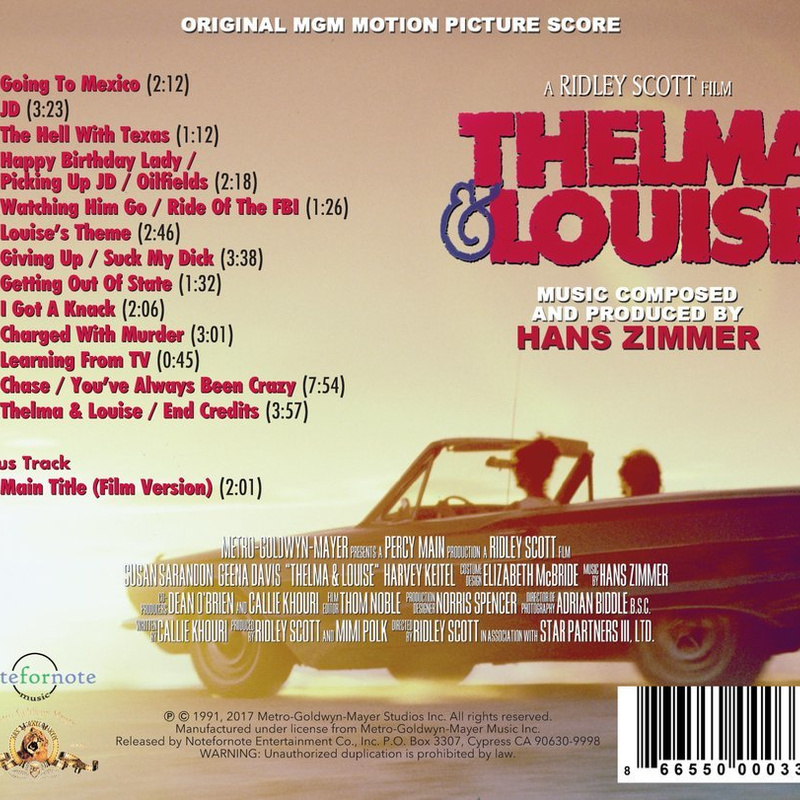 Thelma & Louise (Original MGM Motion Picture Score) album cover