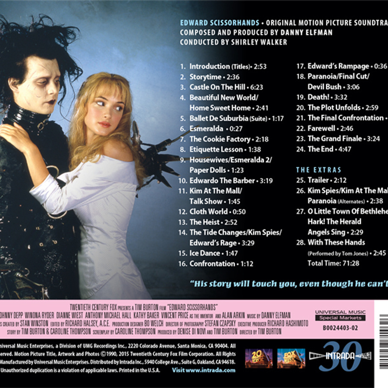 Edward Scissorhands (Original Motion Picture Soundtrack) album cover