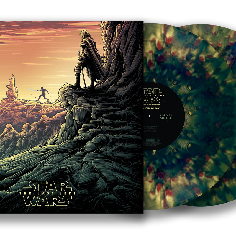 Star Wars: The Last Jedi (Original Motion Picture Soundtrack) (Luke & Rey (Red & Gold Splatter on Dark Green) Vinyl Variant) album cover