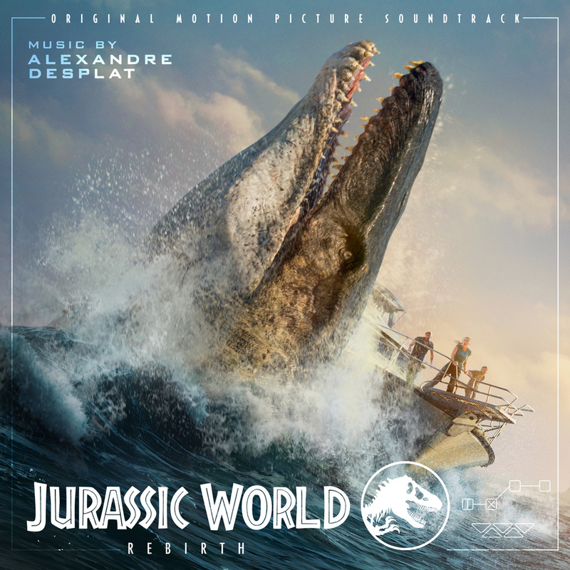 Album cover for Jurassic World Rebirth (Original Motion Picture Soundtrack) (Transparent Red / Green Marbled Vinyl) by Alexa…