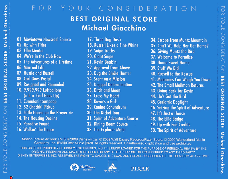 Up ('For Your Consideration' - Promotional Score) album cover