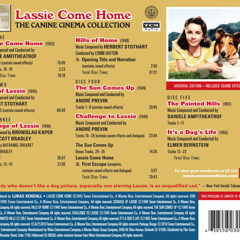 Lassie Come Home: The Canine Cinema Collection (1943-1955) album cover