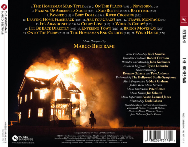 The Homesman (Original Motion Picture Soundtrack) album cover