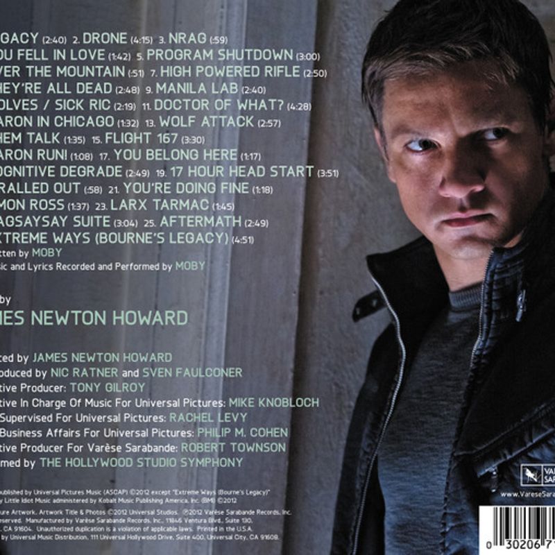 The Bourne Legacy (Original Motion Picture Soundtrack) album cover