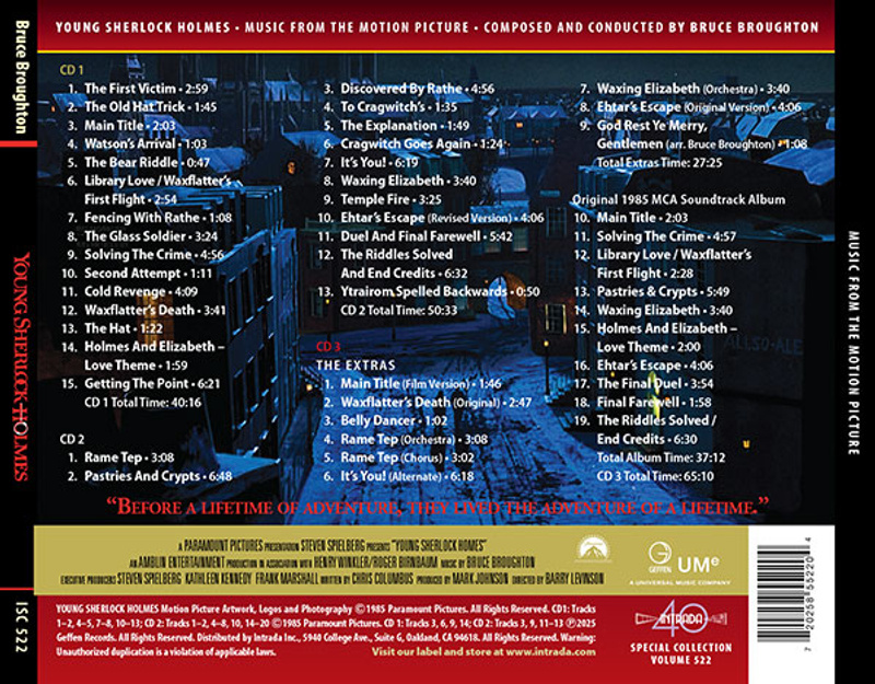 Young Sherlock Holmes (Music From the Motion Picture) album cover