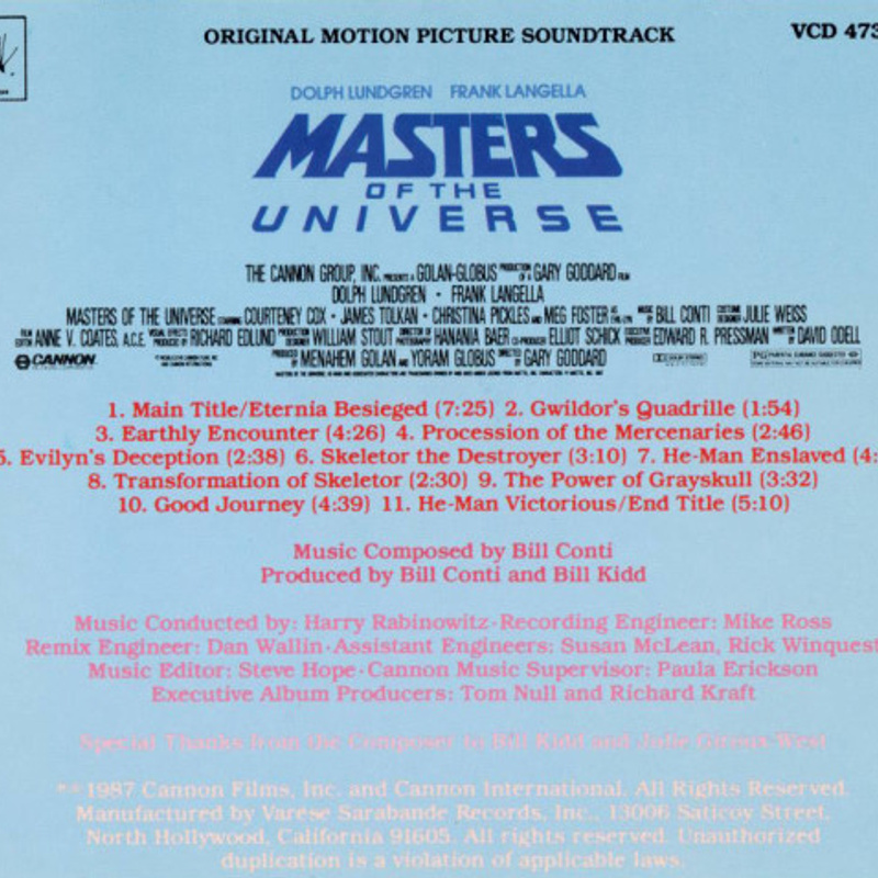 Masters of the Universe (Original Soundtrack) album cover