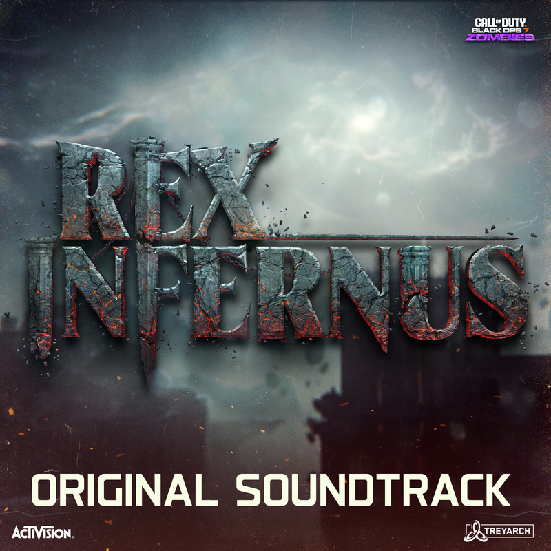Album cover for Kevin Sherwood: Call of Duty: Black Ops 7 - Zombies "Rex Infernus" (Original Soundtrack) by Kevin Sherwood, …