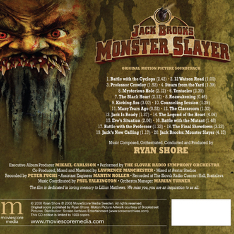 Jack Brooks: Monster Slayer (Original Motion Picture Soundtrack) album cover