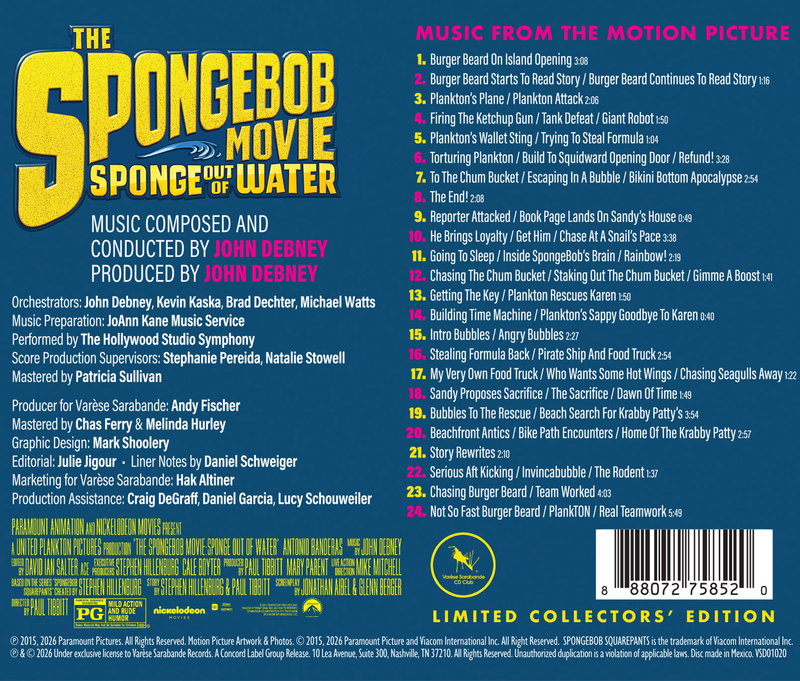 Album cover for The Spongebob Movie: Sponge Out of Water: The Deluxe Edition (Music From the Motion Picture) by John Debney …