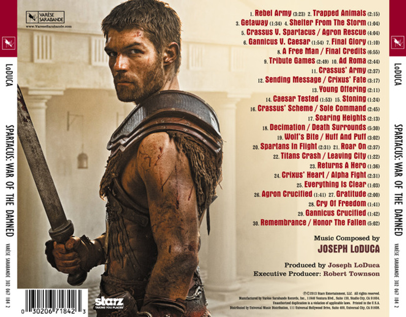 Spartacus: War of the Damned album cover