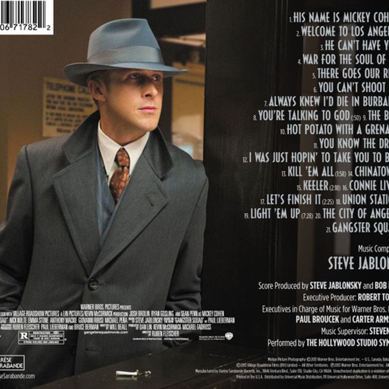 Gangster Squad (Original Motion Picture Score) album cover