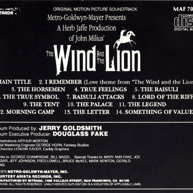 The Wind and the Lion (Original Motion Picture Soundtrack) album cover