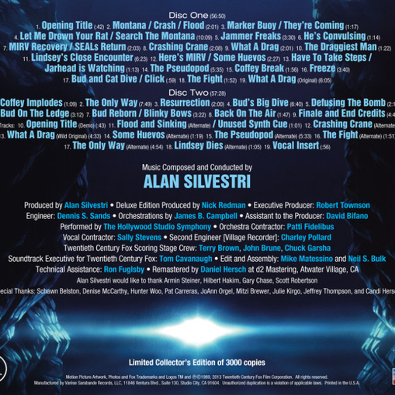 The Abyss: The Deluxe Edition (Original Motion Picture Soundtrack) album cover