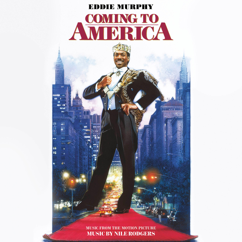 Album cover for Coming To America (Music From the Motion Picture) by Nile Rodgers - La-La Land Records 2026