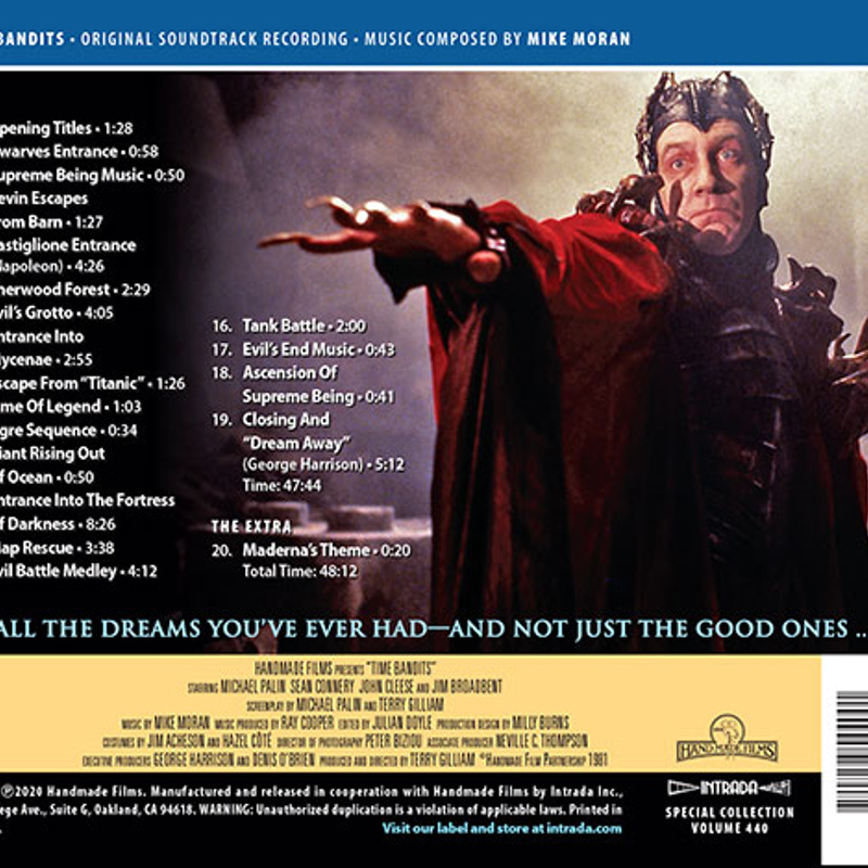 Time Bandits (Original Motion Picture Soundtrack) album cover