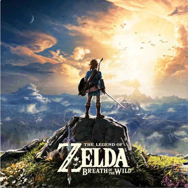Album cover for The Legend of Zelda: Breath of the Wild (Blue and White Marble Effect) by Manaka Kataoka, Yasuaki Iwata and …