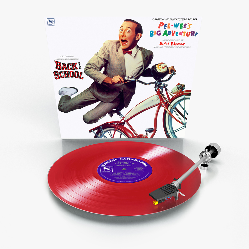 Cover art for Pee-wee's Big Adventure / Back To School (Original Motion Picture Scores) (Red Vinyl Variant)