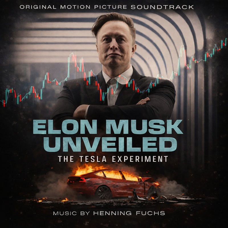 Album cover for Elon Musk Unveiled - The Tesla Experiment (Original Soundtrack) by Henning Fuchs - Impermanence Records 2026