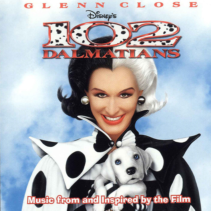 Album cover for Disney's 102 Dalmations (Music from and Inspired by the Film) by Various Artists - Walt Disney Records 2000