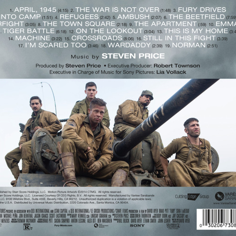 Fury (Original Motion Picture Soundtrack) album cover