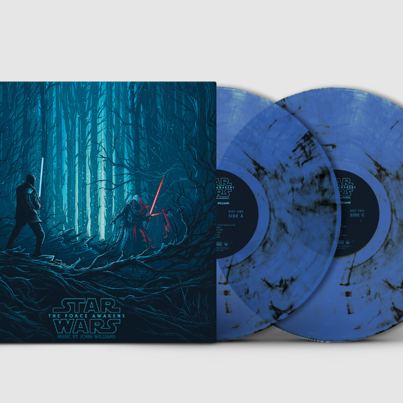 Cover art for Star Wars: The Force Awakens - Collector's Edition (Original Motion Picture Soundtrack) (Finn & Kylo (Blue & Black Smoke) Variant)