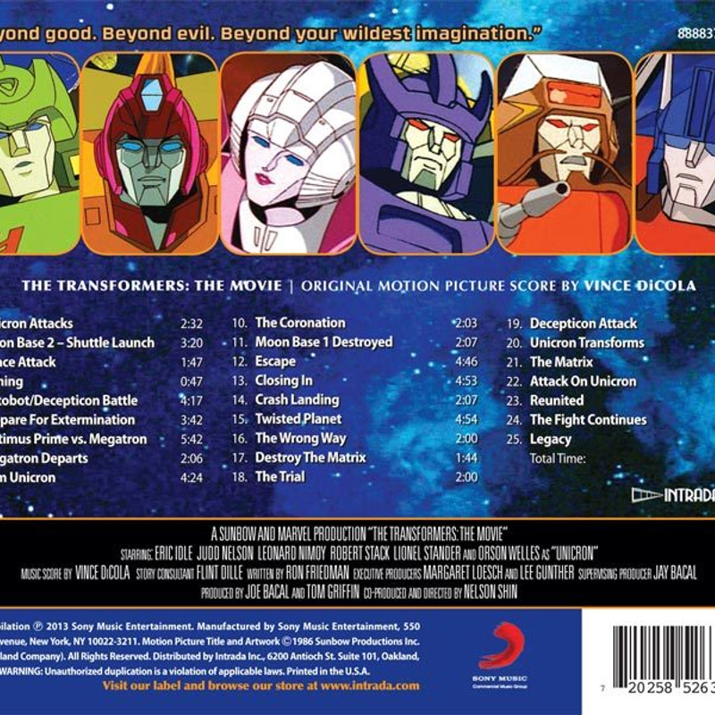 The Transformers: The Movie album cover