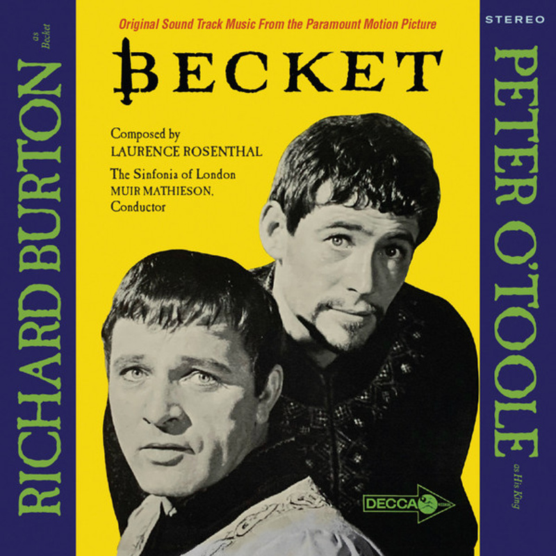 Album cover for Becket (Original Sound Track Music From the Paramount Motion Picture) by Laurence Rosenthal - Intrada 2022
