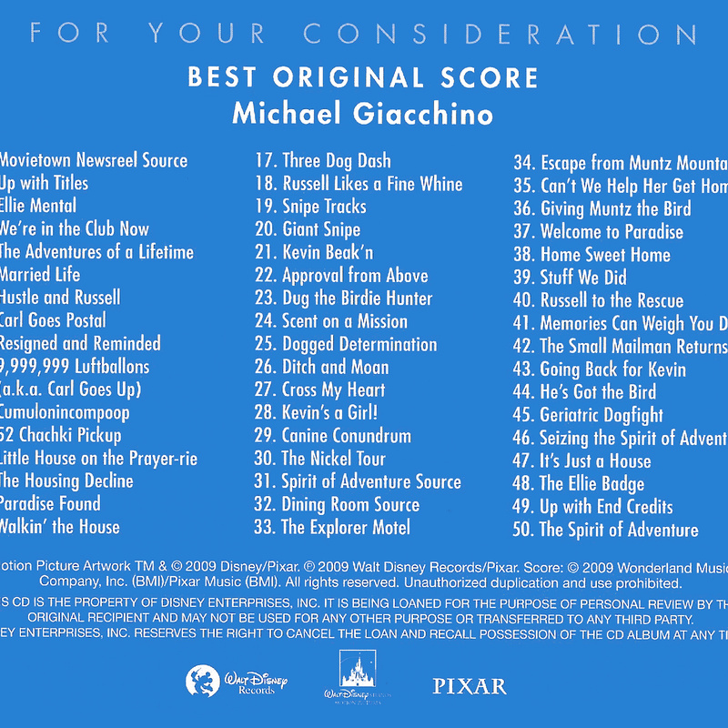 Up ('For Your Consideration' - Promotional Score) album cover