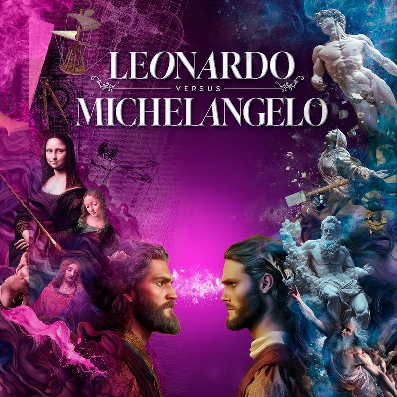 Album cover for Leonardo versus Michelangelo (Original Immersive Film Soundtrack) by Rafel Plana - 2025
