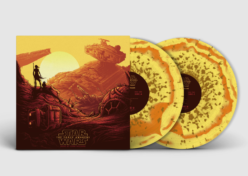 Cover art for Star Wars: The Force Awakens - Collector's Edition (Original Motion Picture Soundtrack) (Rey (Yellow / Orange / Brown Marble) Variant)