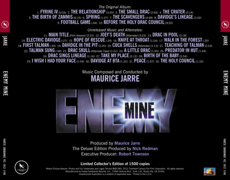 Enemy Mine: The Deluxe Edition (Original Motion Picture Soundtrack) album cover