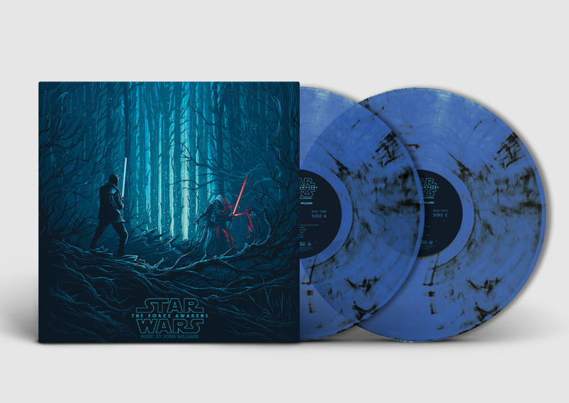 Cover art for Star Wars: The Force Awakens - Collector's Edition (Original Motion Picture Soundtrack) (Finn & Kylo (Blue & Black Smoke) Variant)