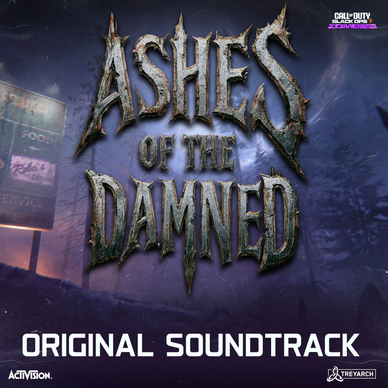 Album cover for Kevin Sherwood: Call of Duty: Black Ops 7 - Zombies "Ashes of the Damned" (Original Soundtrack) by Kevin She…