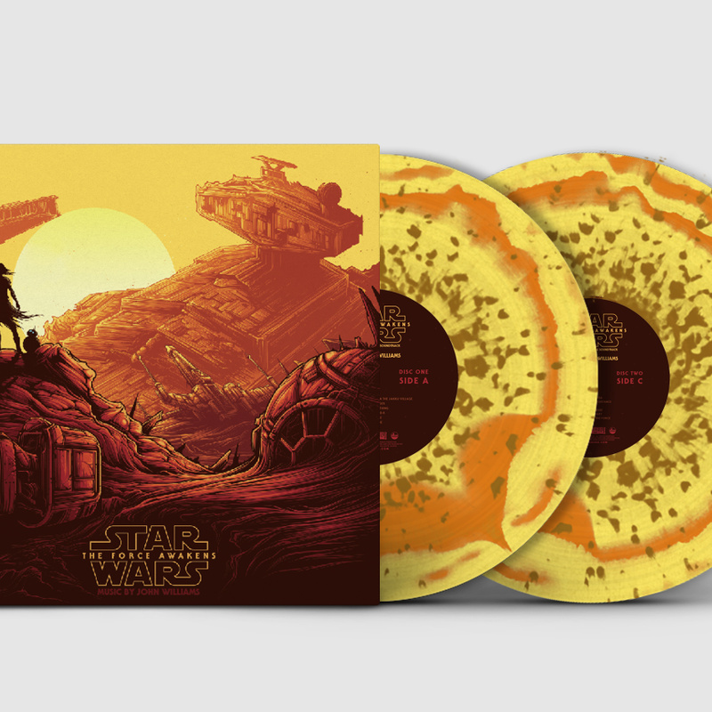 Cover art for Star Wars: The Force Awakens - Collector's Edition (Original Motion Picture Soundtrack) (Rey (Yellow / Orange / Brown Marble) Variant)