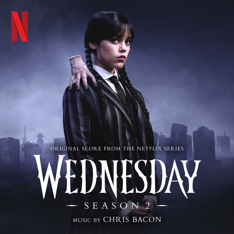 Album cover for Chris Bacon: Wednesday: Season 2 (Original Score from the Netflix Series) by Chris Bacon - Milan Records 2025